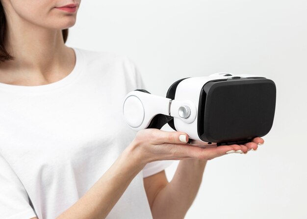 Virtual reality headset close-up