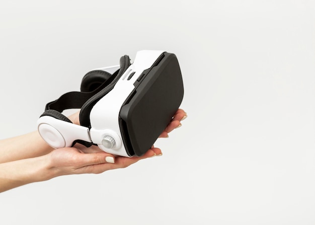 Virtual reality headset close-up