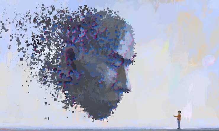 Gratis Foto virtuele en realistische communicatie, futuristische illustraties, digitaal schilderen.