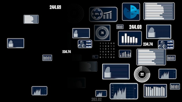 Visionair zakelijk dashboard voor analyse van financiële gegevens
