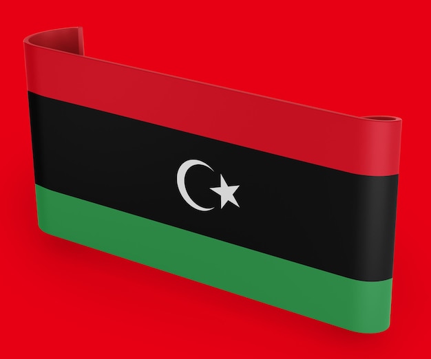 Vlag van Libië Lint Banner