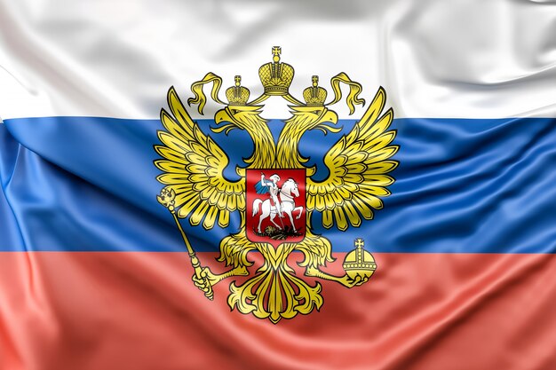 Vlag van Rusland met wapenschild