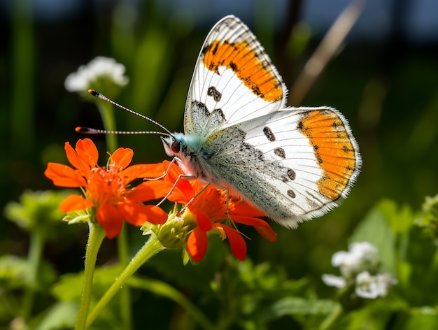 Gratis foto vlinder in bloei