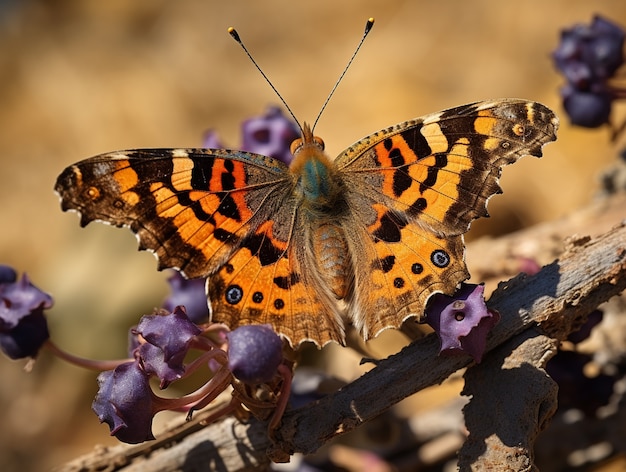 Gratis foto vlinder in bloei