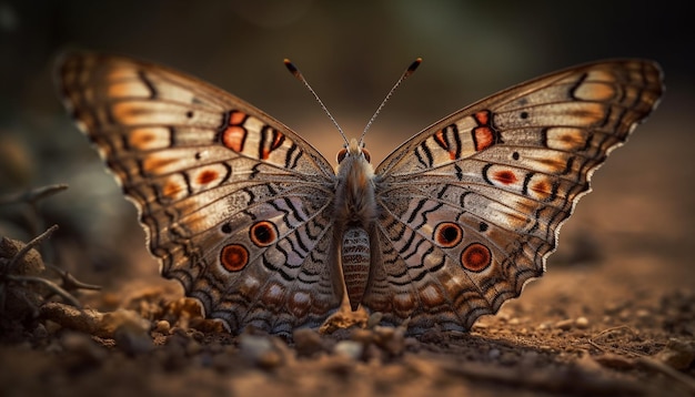 Gratis foto vlindervleugel in selectieve focus gegenereerd door ai