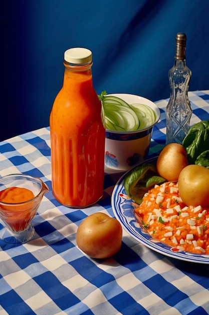Voedselgerecht met specerijen en kruiden