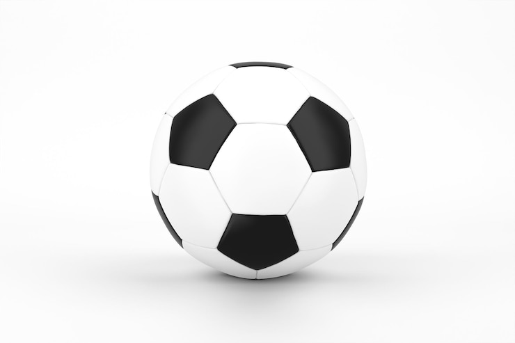 Gratis Foto voetbal geïsoleerd op een witte achtergrond