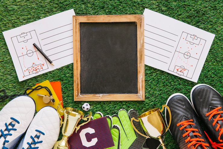 Gratis Foto voetbalconcept met lei