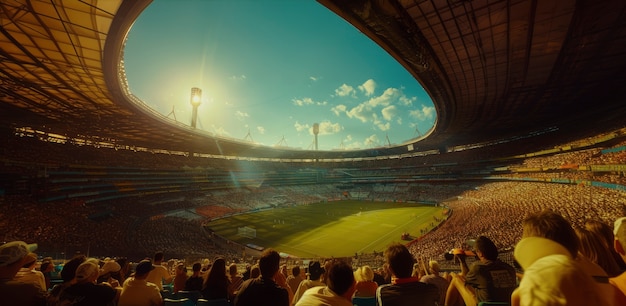 Gratis foto voetbalstadion vol mensen.