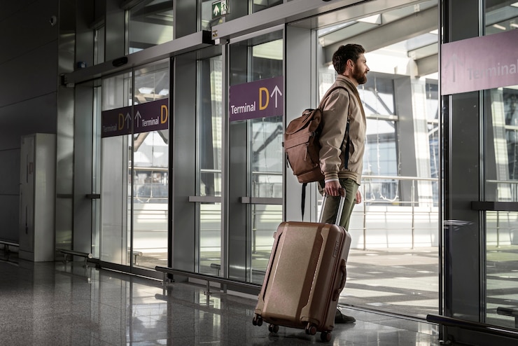 Gratis Foto volledig geschoten man met bagage