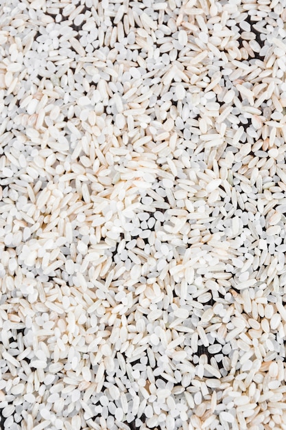 Volledig kader van witte rijstachtergrond