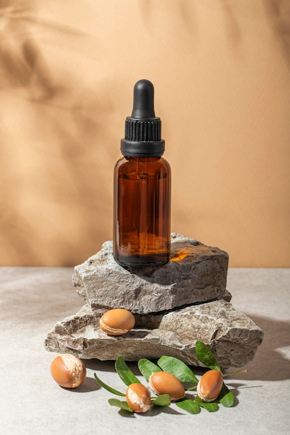 Gratis foto vooraanzicht argan productsamenstelling