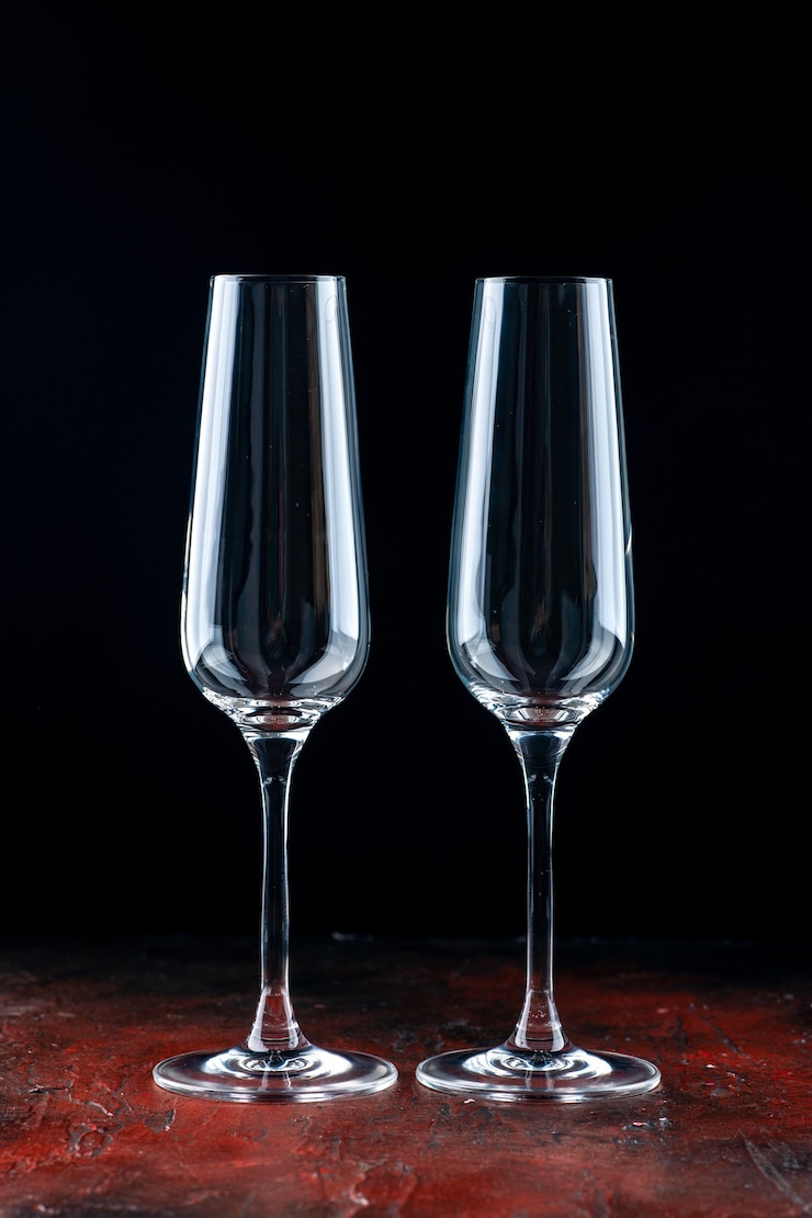 Gratis Foto vooraanzicht een paar champagneglazen