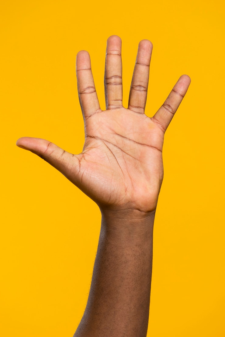 Gratis Foto vooraanzicht hand geopend