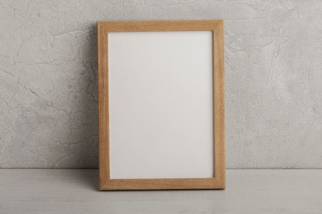 Vooraanzicht houten leeg frame