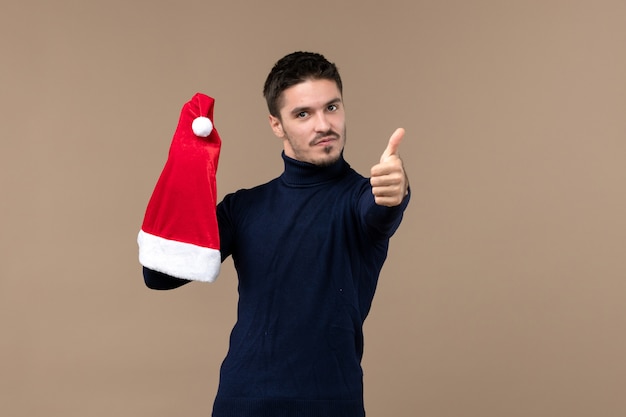 Vooraanzicht jong mannetje met kalme uitdrukking, emotiekerstmis