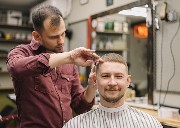 Vooraanzicht van barbershop concept