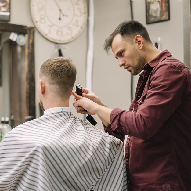 Vooraanzicht van barbershop concept