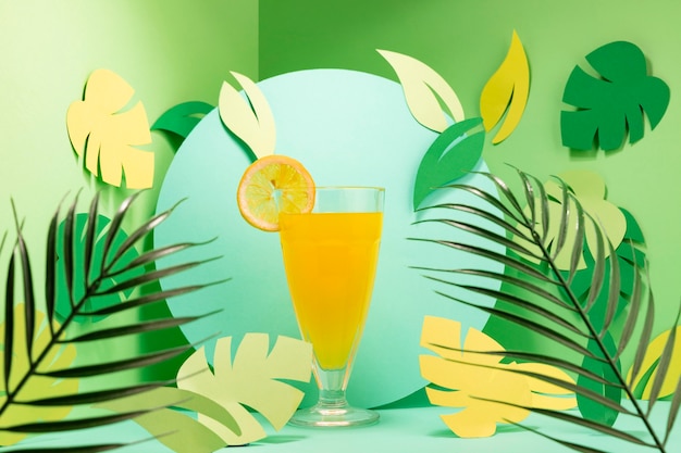 Vooraanzicht van de zomer concept met drank