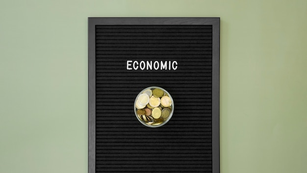 Gratis foto vooraanzicht van economieconcept