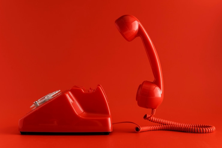 Gratis Foto vooraanzicht van retro telefoon