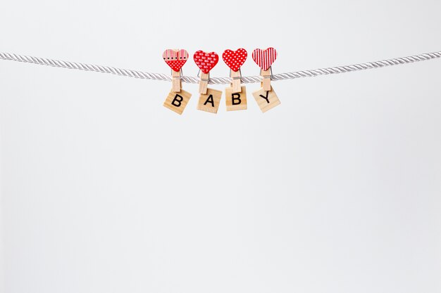 Vooraanzicht van schattige kleine baby-accessoires