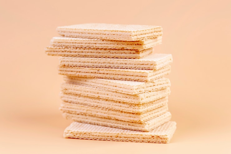 Gratis Foto vooraanzicht van stapel wafeltjes