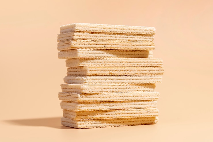 Gratis Foto vooraanzicht van stapel wafeltjes