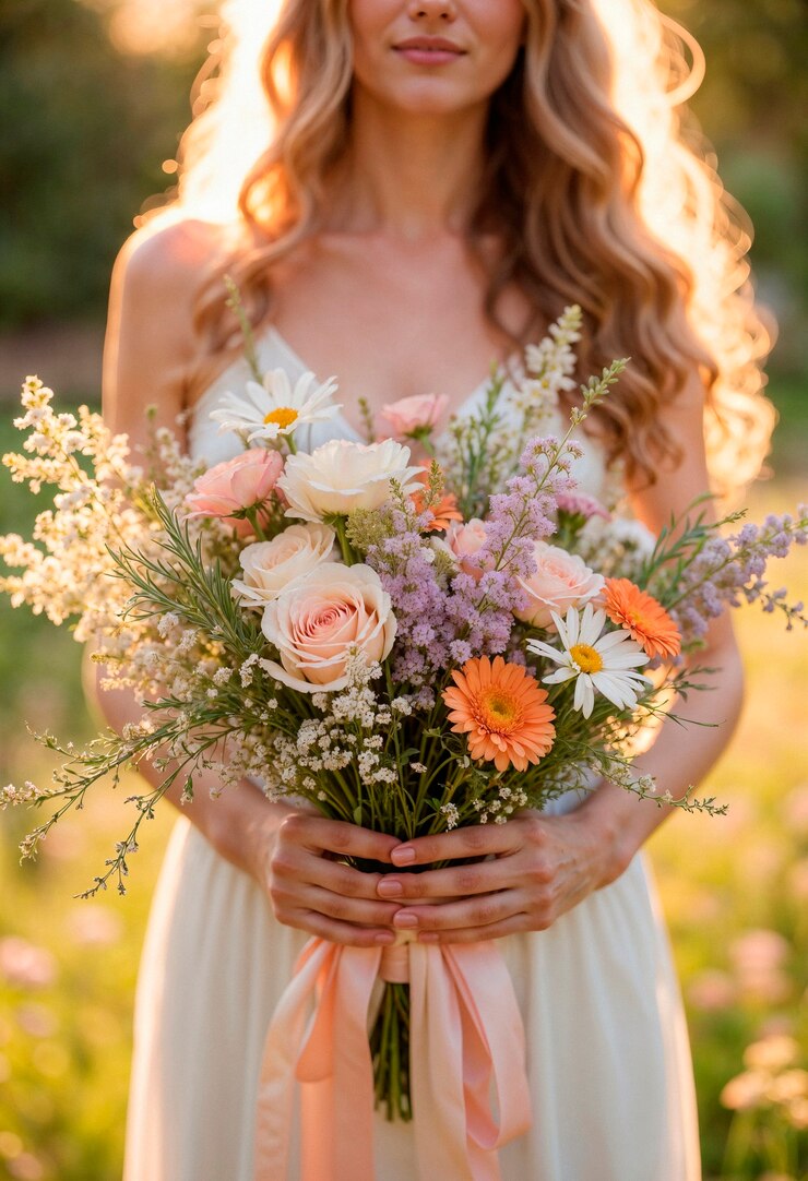 Gratis Foto voorjaarsportret van jonge vrouw met bloemen