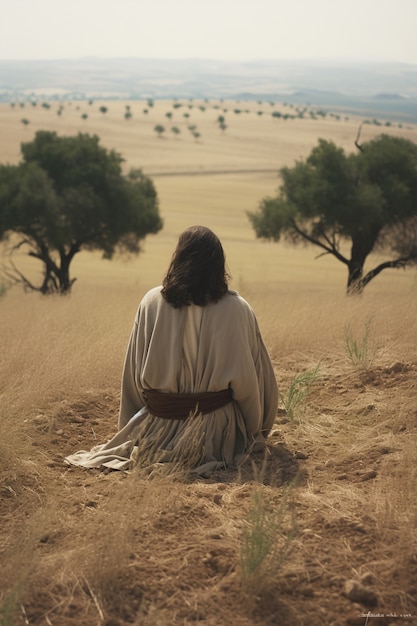 Gratis foto voorstelling van jezus uit het christendom