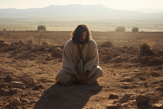 Gratis foto voorstelling van jezus uit het christendom