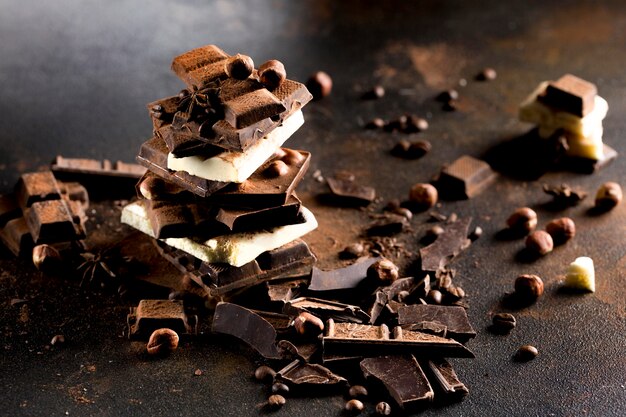 Voorzijde van het heerlijke chocoladeconcept