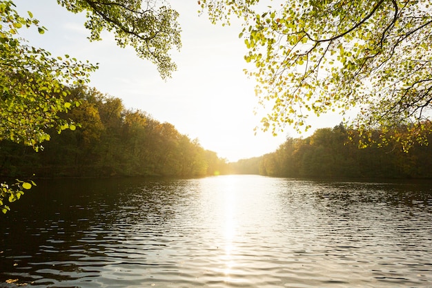 Vreedzaam landschap van moeder natuur