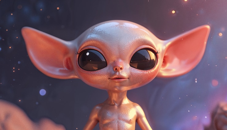 Gratis Foto vreemde 3d buitenaardse wereld