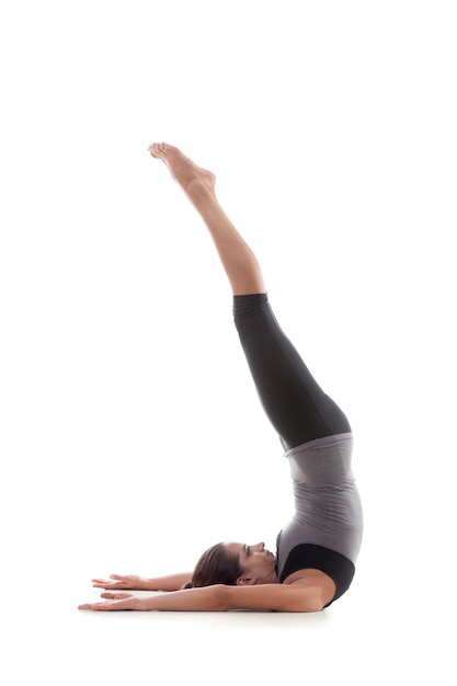 Vrouw doen handstand