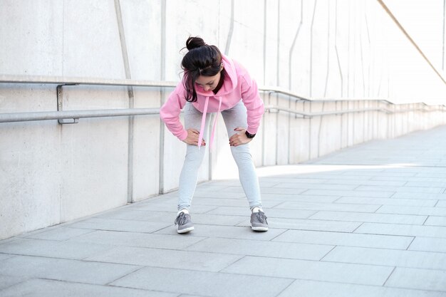 vrouw doet Sport buiten