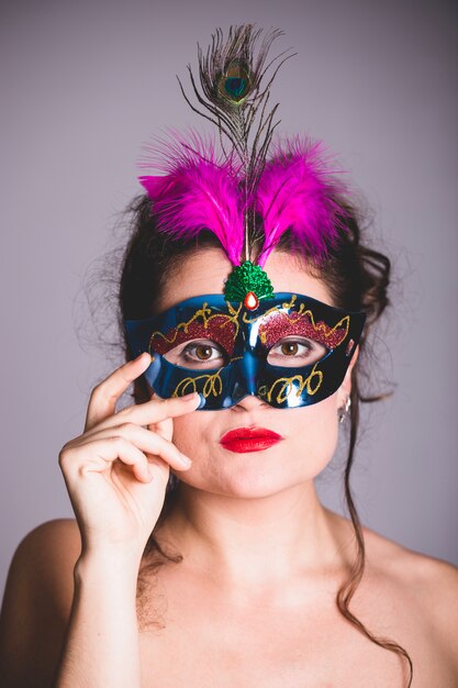 Vrouw klaar voor het carnaval