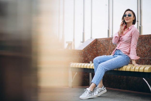 Vrouw met telefoon