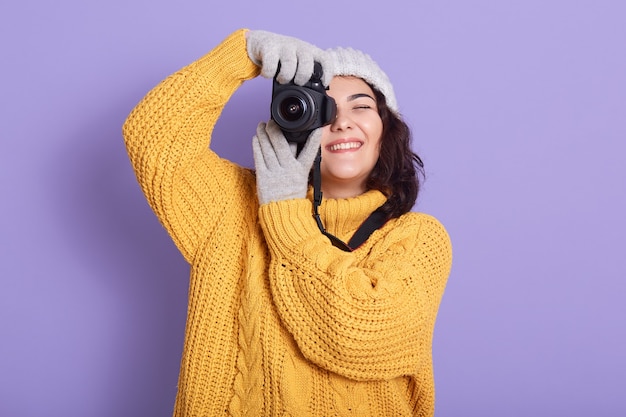 Vrouw neemt foto's