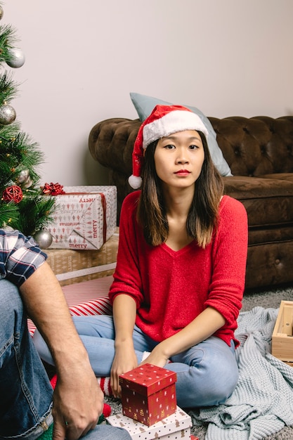 Vrouw ongelukkig met heden