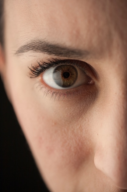 Vrouw oog close-up