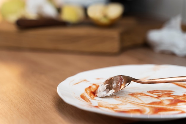 Vrouw probeert vuil huis schoon te maken