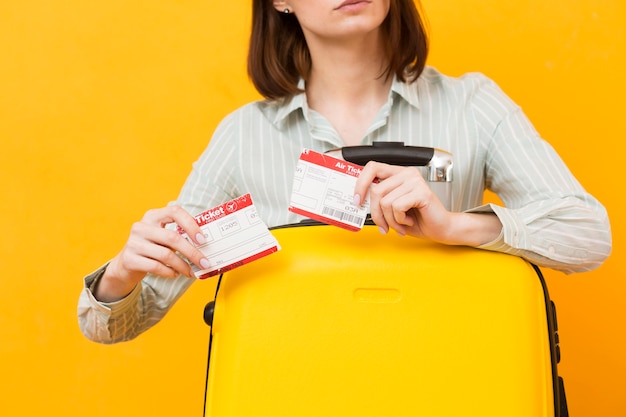 Vrouw vernietigt haar vliegticket