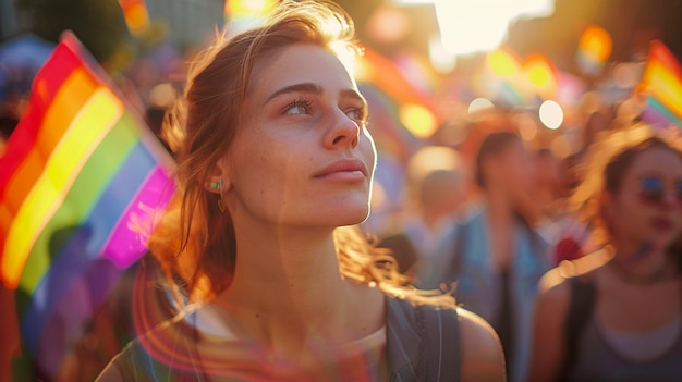 Gratis foto vrouw viert trotsdag