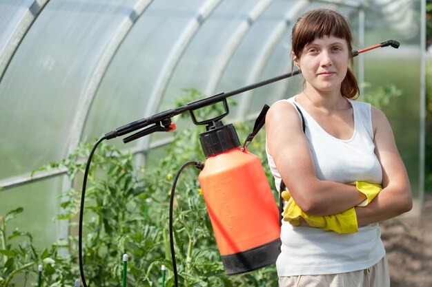 Vrouwelijke tuinman