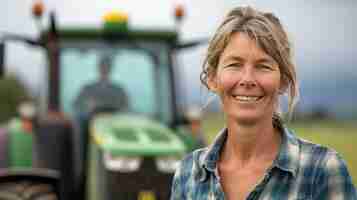 Gratis foto vrouwen die in de landelijke landbouw en de landbouwsector werken om vrouwen in het werkveld te vieren op arbeidsdag.