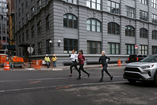 Vrouwen die samen joggen