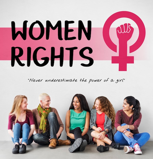 Vrouwen girl power feminisme gelijke kansen concept
