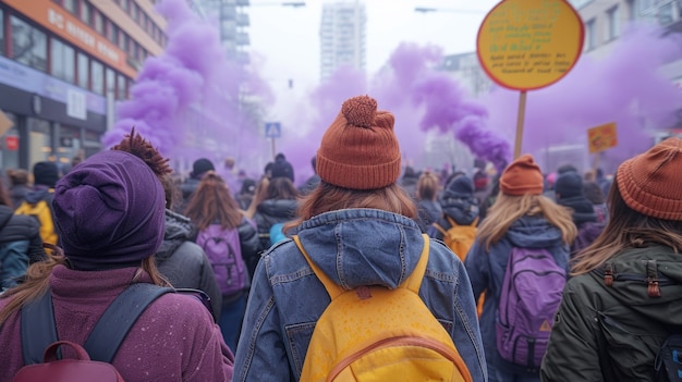 Gratis foto vrouwen protesteren voor rechten op vrouwendag