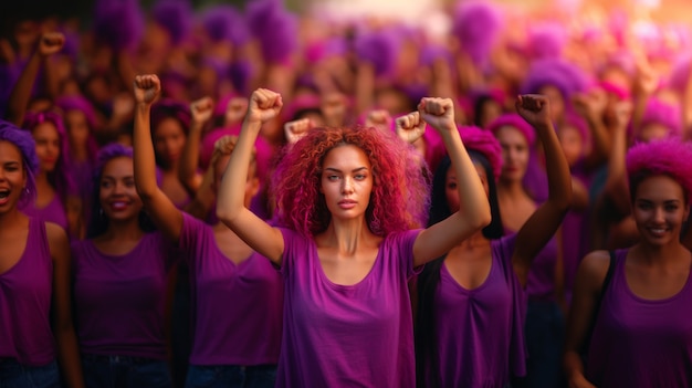 Gratis foto vrouwen protesteren voor rechten op vrouwendag